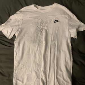 Nike white T-shirt with black logo